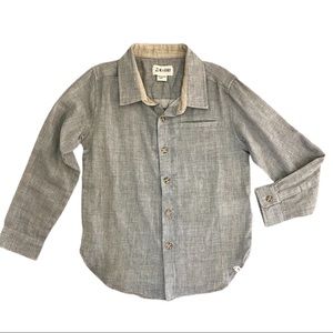 Gauzy Cotton button down- Heather Grey